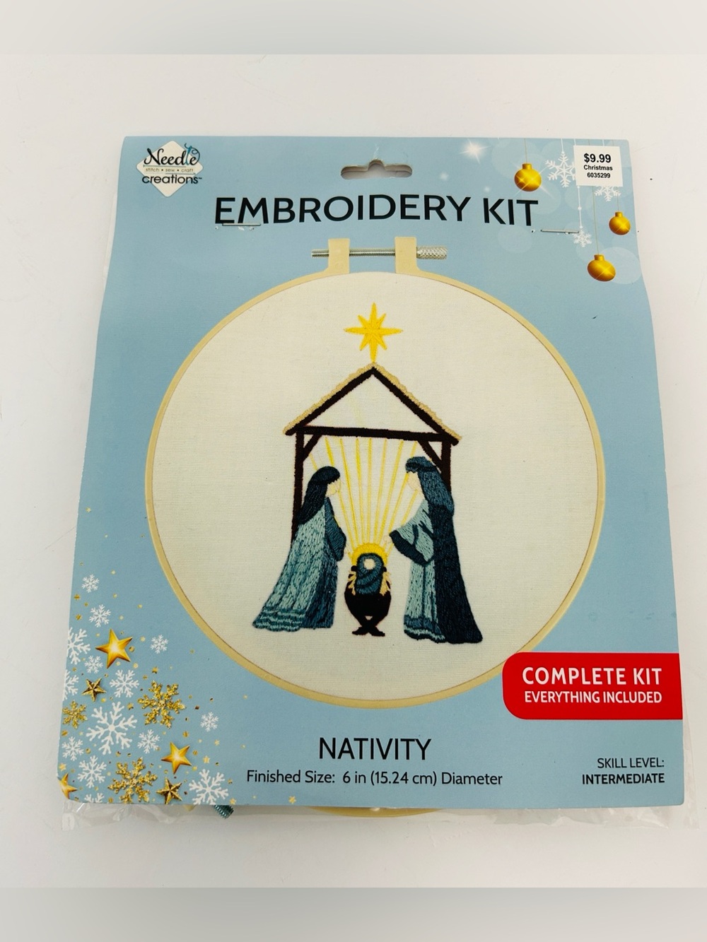 Needle Creations NWT Sealed Holiday Decor Nativity Embroidery Complete Craft Kit